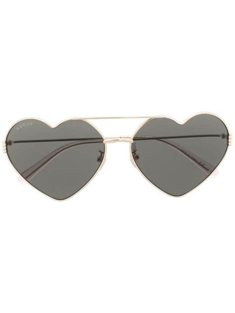 gucci heart frame glasses|unisex Gucci sunglasses.